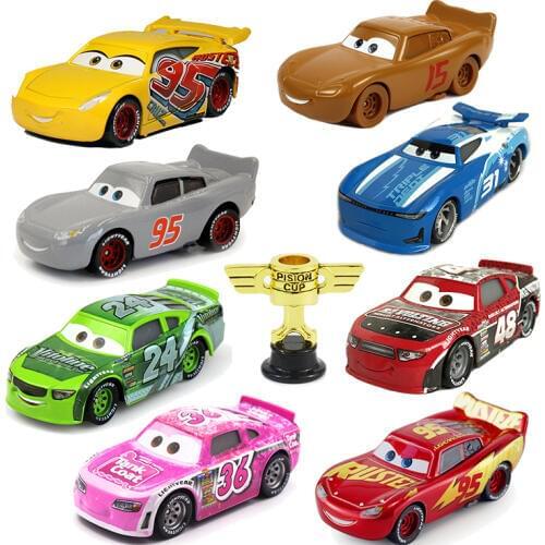 Disney Pixar Cars 2 Cars 3 No.95 Lightning McQueen Mater Jackson Storm Ramirez Vehicle Metal Alloy Boy Kid Toys Christmas Gift