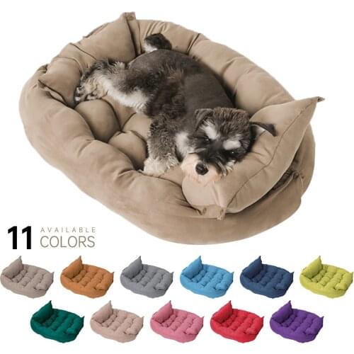 Pet Kennel Super Soft Pet Bed Super Soft Sofa Dog Beds Cat House Warm Comfortable Sleeping Mat Cotton Kennel Mat Washable