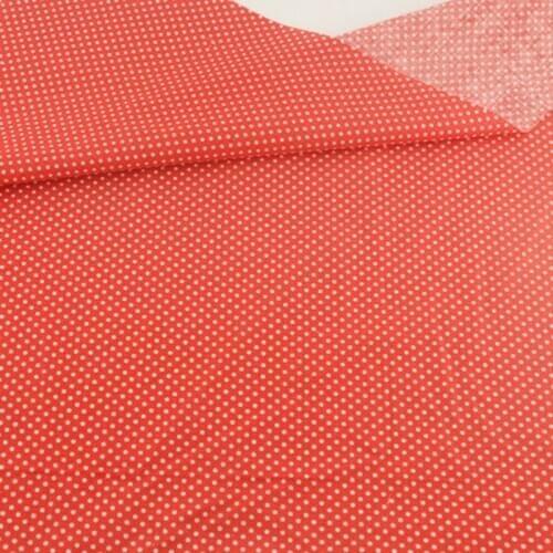 Teramila Red and White Dot Cotton Quilt Fabric Fat Quarter for Arts Craft Sewing Accessories Home Textile Patchwork Dolls DIY