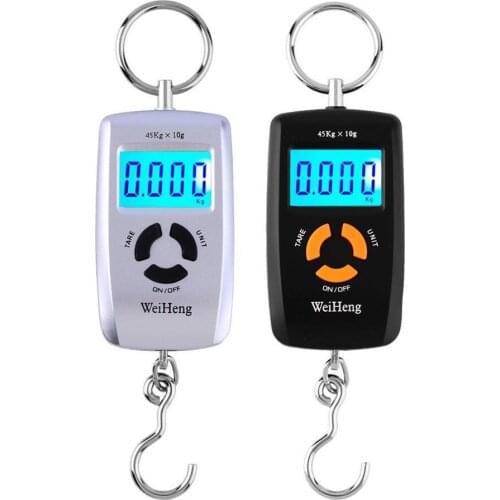 Hot 80% Sale 45kg/10g Luggage Hanging Fishing Hook LCD Digital Electronic Scale Pocket Size Kitchen Scales