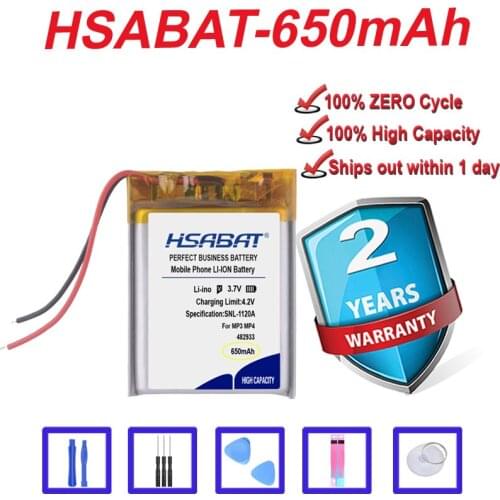 Top Brand 100% New 650mAh 482933 lithium Li ion polymer rechargeable Battery for MP3 MP4 GPS PSP Digital Driving in stock