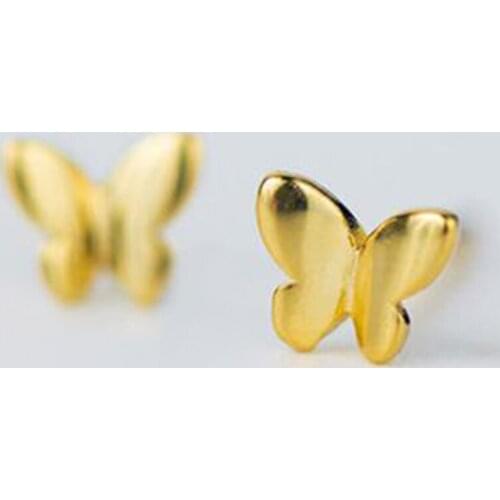 Fashion Jewelry New Cute Butterfly Earrings for Women S925 Sterling Silver Animal Studs Earrings