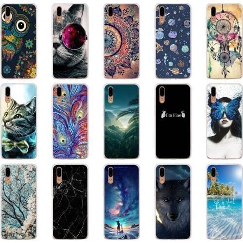 Q Huawei P20 Case 5.8inch Huawei P20 Soft Rubber TPU Silicone Back Phone Case For Huawei P20 Cover Bag Cases