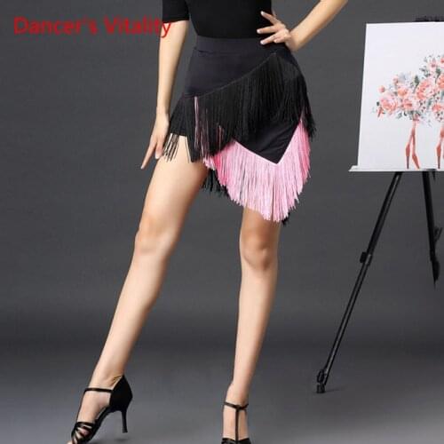 Latin Dance New Female Adult Sexy Tassel Skirt National Standard Dance Profession Performance Practice Clothes Children