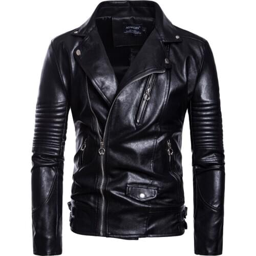 New Arrival Spring Autumn Plus-size Mens Leather Jacket for Men
