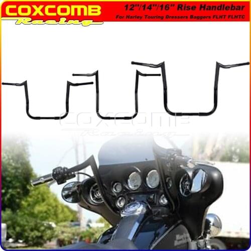 For Harley Touring Batwing Fairing Baggers Dressers 14" Rise Handlebar 1-1/4" Drag Fat Bar for FLHT FLHTC FLHR CVO Road Glide