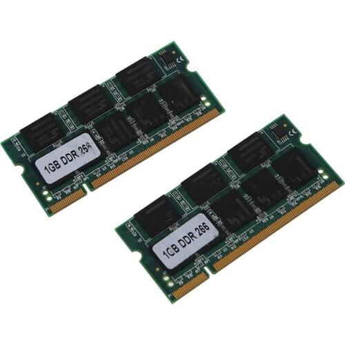 2x 1GB 1G Memory RAM Memory PC2100 DDR CL2.5 DIMM 266MHz 200-pin for Notebook Laptop