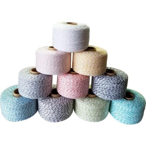 Wholesal 100% Cotton rope 200m/roll twine thin cords string thread 10pcs/lot bakers twine cords
