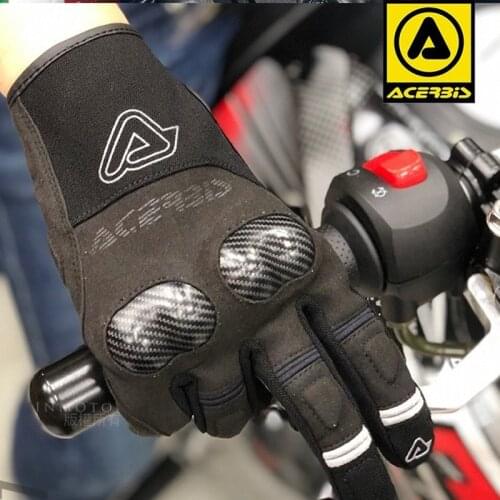 Italy imported acerbis gloves mens riding motorcycle anti-fall motorcycle brigade equipment retro carbon fiber touch screen
