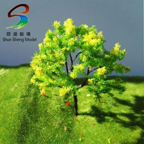Shunshengmodel 10pcs Scale Train Layout Set Model Scale Trees for Z Scale high4.8cm