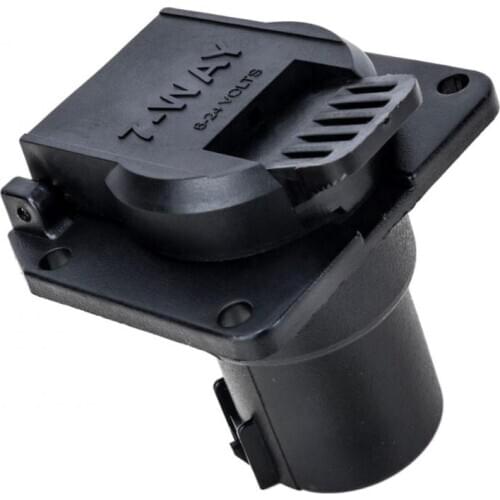 7 Way Round RV Trailer Light Plug Connector Replacement End With Dust Cap