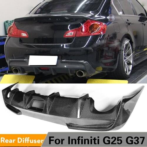 Carbon Fiber / FRP Car Rear Bumper Lip Diffuser Spoiler for Infiniti G25 G37 4 door Base Sedan Sport 2009 - 2013 Rear Diffuser