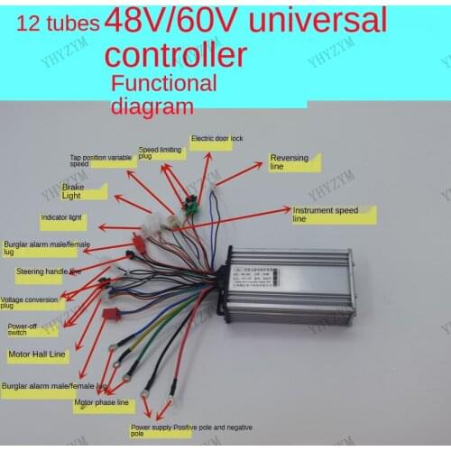 Citycoco 60V 1500W Three-speed Controller Brushless Motor Controller 60V 2A for Halei Citycoco Electric Scooter Modified Accesso