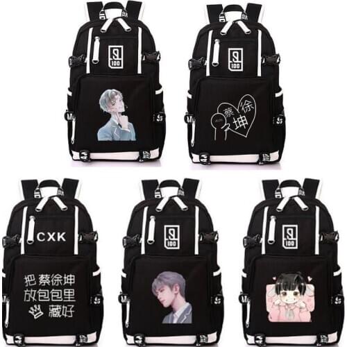Idol Producer iKun Nine Percent Student Backpack Bookbag Rucksack Bag Fans Student Schoolbag Casual Bag For School Boys Girls