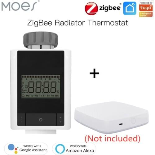 Tuya ZigBee 3.0 Smart Thermostat Heater Programmable TRV Thermostatic Radiator Valve Voice Control Work With Alexa Google Home