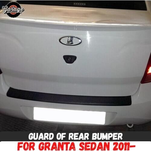 Guard of rear bumper for Lada Granta Sedan 2011- ABS plastic accessories protective plate of scratches car styling tuning