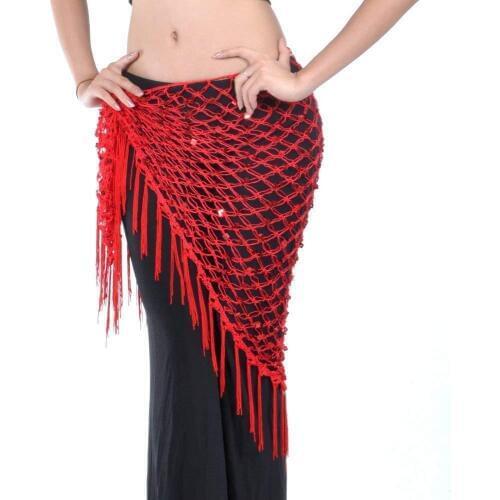 New style Belly dance costumes sequins belly dance hip scarf for women belly dancing belts Tassel Hip Skirt