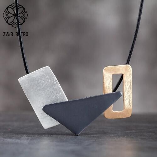 Womens Trendy Neck Chokers Necklaces Rope Chains Suspension Geometry Jewelry Female Decoration Accessories Statement Gifts 2021