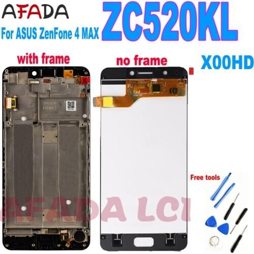 Original For Asus ZenFone 4 MAX ZC520KL X00HD LCD Display Touch Screen Digitizer Assembly Frame Replacement