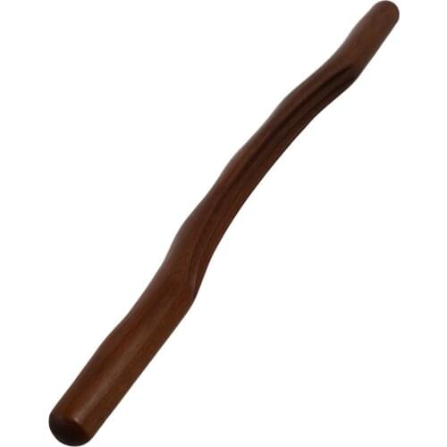 1Pc Handheld Stick Beech Meridian Massager Acupoint Massager (Brown)