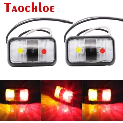 10Pcs 12V 24V Red LED Side Marker Lights For Car Truck Trailer Boat Clearance Lamp Running Lights Warning Turn Signal Lamp