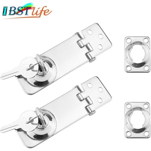 2PCS Marine Boat Stainless Steel 304 Locking Hasp Safety Lock Hatch Cabinet Door Cabin Deck Locker Hatch Latch yacht accessories
