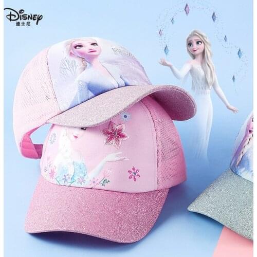 2021 Anime Disney Frozen Childrens Hat Baseball Cap Girls Spring and Autumn Thin Baby Cap Sun Hat Girl Aisha kids Gifts