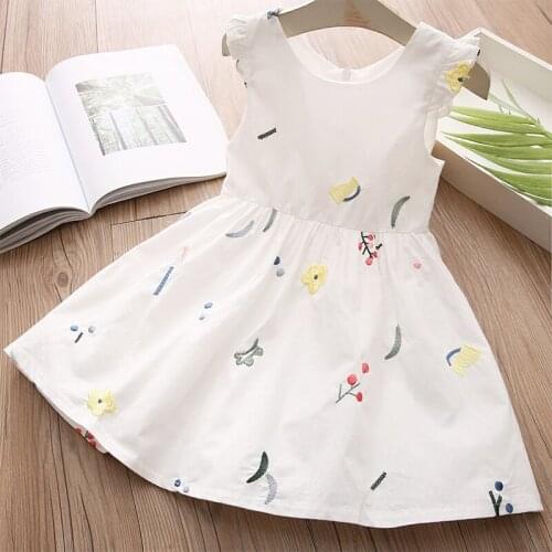 2021 Summer Girls Dresses Children Clothes Baby Girls Vest Dress Kids Flower Dress Baby Girls Dress Girls Outwear M38