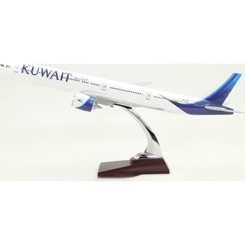 47CM Boeing 777 B777 collectible KUWAIT airlines airplane model toys aircraft diecast plastic alloy plane gifts for kids