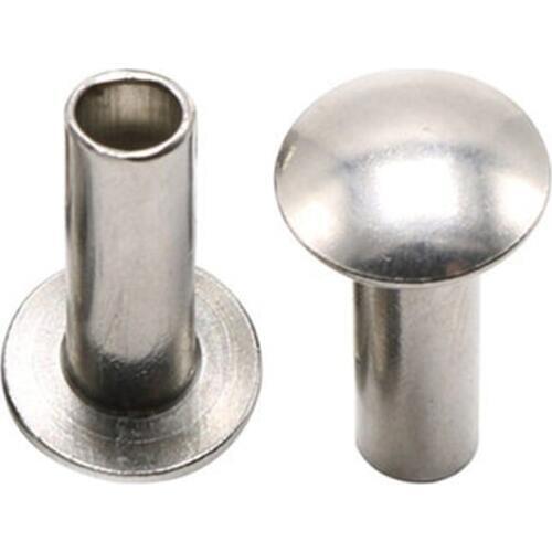 5Pcs M3 Lengthen Stainless Steel flat Round head half Hollow rivets circle rivet nail 32mm-40mm L