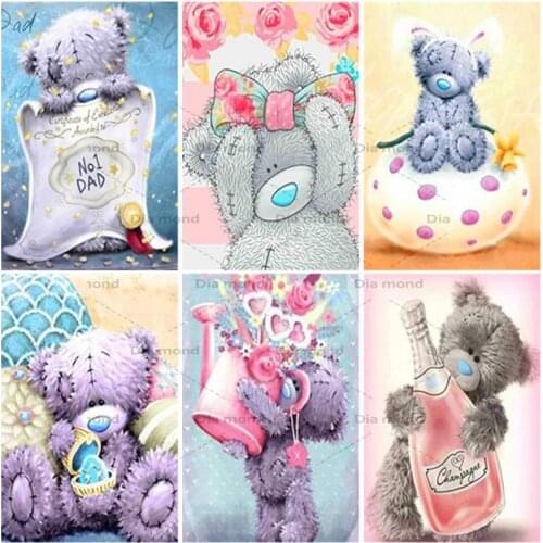 5D DIY Diamond Painting Cartoon Bear Full Square/Round Drill Diamond Embroidery Rhinestone Of Picture Cross Stitch Home Decor