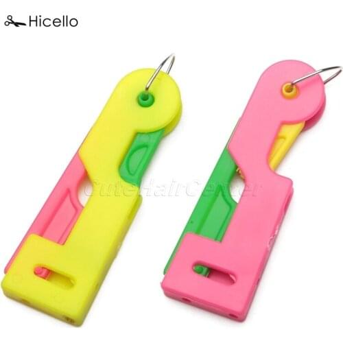 Hicello 10Pcs/lot Automatic Needle Threader Device Sewing Machine Punch Needle Automatic Sewing Craft Hand Sewing Tools