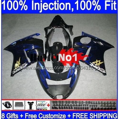 CBR1100 XX For HONDA Blackbird CBR 1100XX 96 93MC.88 CBR1100XX 2002 2003 2004 2005 2006 2007 02 03 05 06 07 Blue flames Fairing