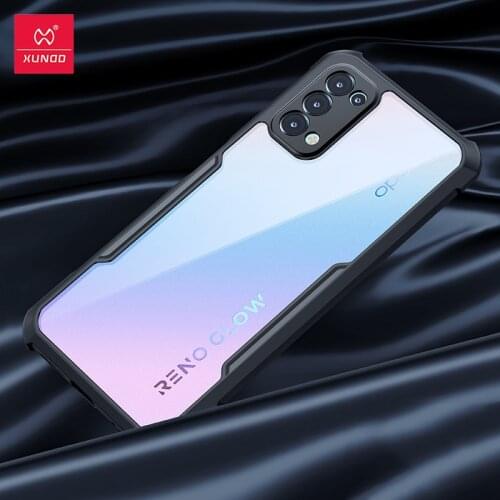 For OPPO Reno 5 Pro 5G Case Original XUNDD Luxury Airbags Shockproof Bumper Transparent Protective Back Cover For Reno 5 kılıf