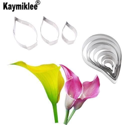 Calla Petal Cutter Mould Wedding Party Cake Decorating Tools Fondant Sugarcraft Chocolate Candy Moulds CS241