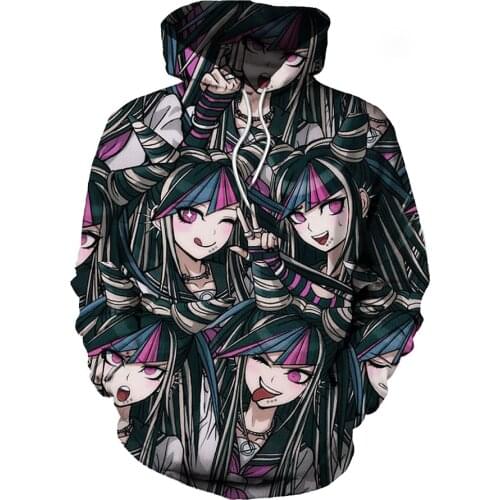 Anime Dangan Ronpa Mioda Cosplay Costume Danganronpa Hoodie 3D Printed Hooded Hoodies Sportswear