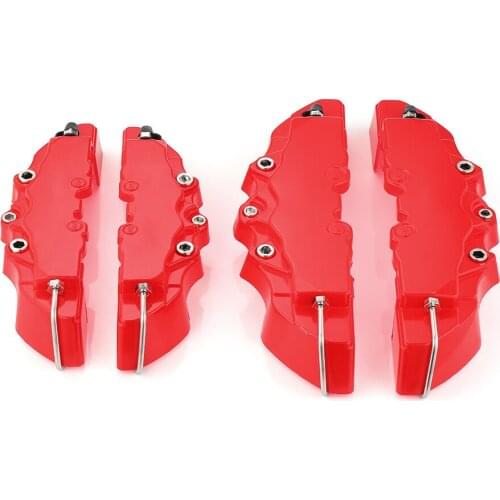 4Pcs 3D Disc Brake Caliper Cover Universal Style Disc Front And Rear Kit Fit 2 Pieces Medium And 2 Pieces Small