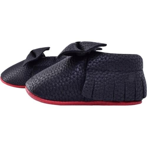 Infant baby shoes Bow princess shoes Pu soft soled toddler New born Baby first walker Boys Girls christmas Footwear Crib Sh