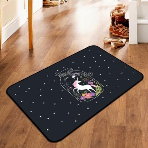 Unicorn Floor Mat Entrance Porch Mat Bathroom Bedroom Kitchen Door Bay Window Leisure Household Mat Foot Mat