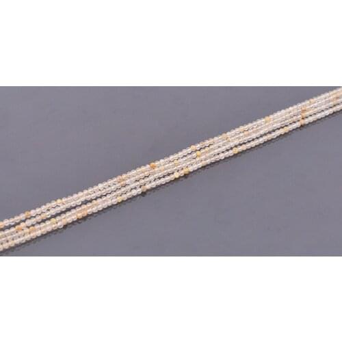 Natural Faceted Crystal Beads Wholesale 2-4mm Small BeadsRound Loose Beads For Jewelry Making DIY Bracelet Material Strand 15