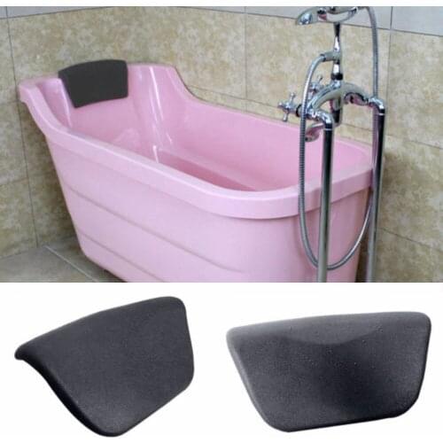 Spa Non-Slip Cushioned Bath Tub Head Rest Neck Support Back Comfort Tub Holder PU Bath Pillow Bathroom Accessories