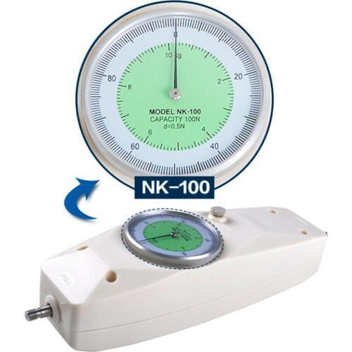NK-100 Pointer Push-pull Force Gauge Hand-held Dynamometer 10kg Push-pull Force Tester Spring Force Detector