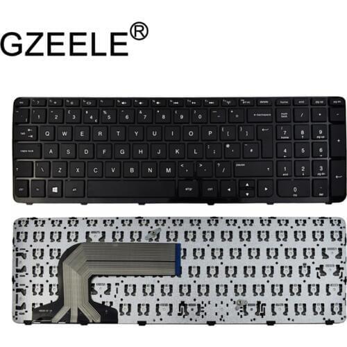 GZEELE New Laptop Keyboard For HP Compaq 15-a 15-a000 15-h000 15-s 15-s000 15-G255SA 15-N070SA 15-n207TU 256 G2 256 G3 UK BLACK
