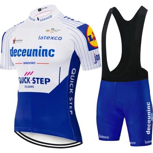 Team quick step 2020 cycling suit men Bicycle Team Bike Cycling Sets cycling Wear Bib Shorts Breathable Gel Pad 6xl cycling