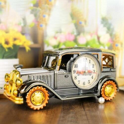 Plastic Useful Home Decor Classic Car Table Clock Classic Cars Alarm Clock Elegant for Living Room