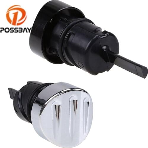 POSSBAY Chrome Black Motorcycle Edge Cut Billet Oil Dipstick Tank Plug for Harley Sportster XL 883 1200 48 Oil Tank Dipstick