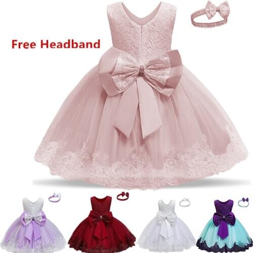1st Birthday Party Baby Girl Clothes Infant Girls Baptism Dress 1-5 Years Princess Pageant Kids Dresses for Girls Clothing