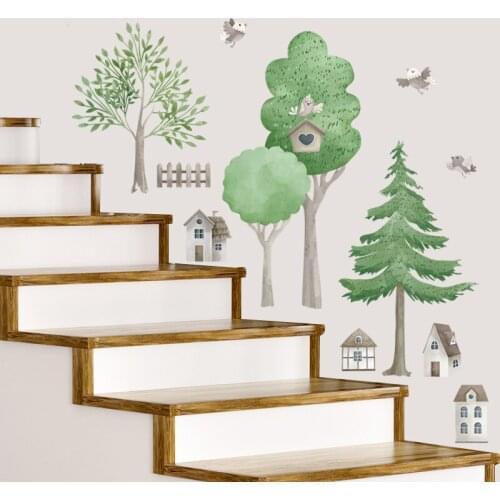 Modern Ins Tree Wall Stickers Bedrooom Living Room Wall Decoration Creative 3d Self-adhesive Wallpaper Mural Pegatinas De Pared