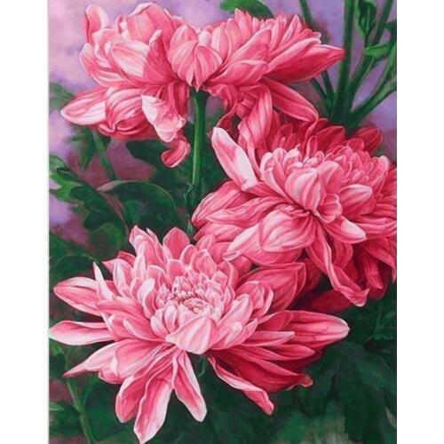 Old Street Home Flower Diamond Painting 5D DIY Diamond Embroidery Full Round Rhinestone Mosaic Home Decoration Gift