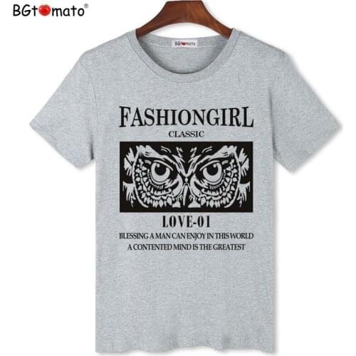 BGtomato New style wol T-shirt Hot sale art tshirt men Cool summer clothes fashion Tops for men Creative design casual tshirt